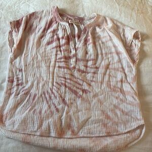 Gauze tie dye blouse